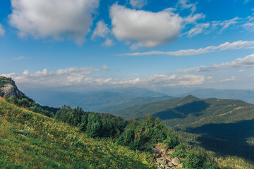 Panorama of Mountain landscape. Caucasian mountains