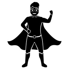 Superdad cartoon character silhouette