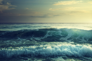 Fototapeta premium Sunset on Seychelles beach