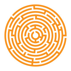 Labyrinth icon. Maze symbol.