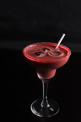 fresh modern coctail on the black background