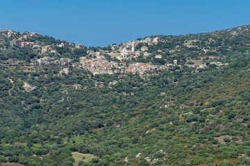 Obraz premium Bergdorf Corbara auf der Insel Korsika