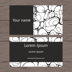 Business card. Vector illustration with abstract texture