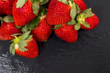 Red tasty strawberries