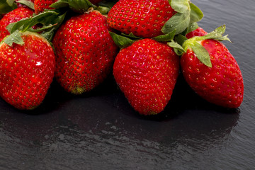 Red tasty strawberries