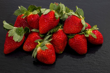 Red tasty strawberries