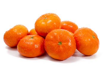 Wet clementines fruits