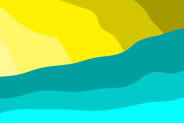 Abstract illustration of the sea and the sun