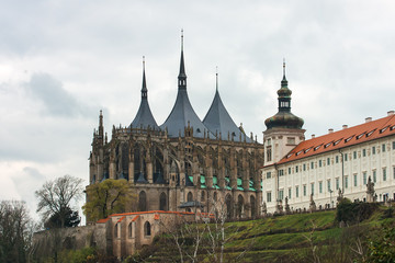 Saint Barbara roman catholic church in town Kutna Hora, Czech republic