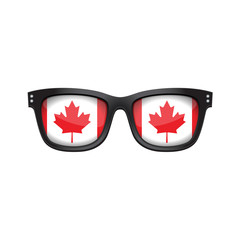 Canada national flag fashionable sunglasses