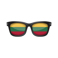 Lithuania national flag fashionable sunglasses