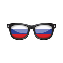 Russia national flag fashionable sunglasses