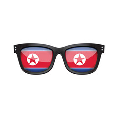 North Korea national flag fashionable sunglasses