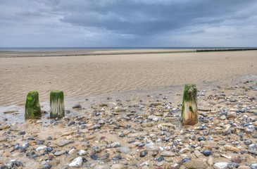 Paysage du bord de mer sur la côte normande. France