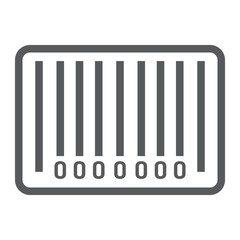 Barcode line icon, e commerce and marketing, scan sign vector graphics, a linear pattern on a white background, eps 10.