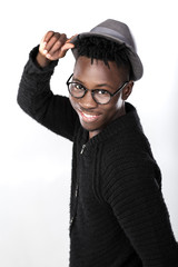 African-American man in glasses