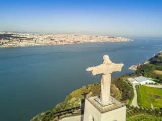 Jesus Christ monument in Lisbon, Portugal