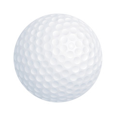 Vector golf ball on white background