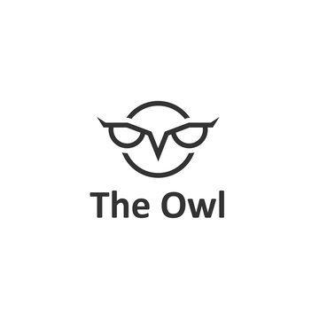 Creative owl. Vector logo template