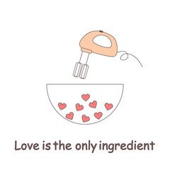 cute cartoon love concept vector illustration