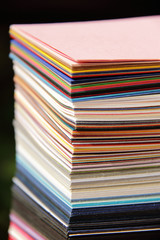 colorful paper samples, variation