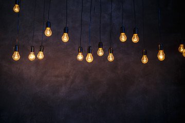 light bulbs on a background