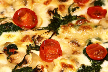 Hot Homemade vegetarian Pizza