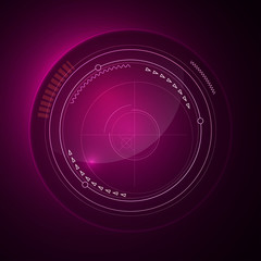 Red geometric technologies modern background