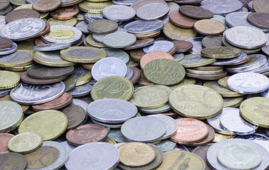 Old coins. Background.