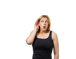 Fototapeta premium Young curious woman