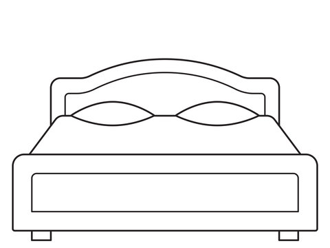 recommend clip art: Double bed illustration