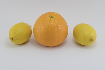 orange and two lemon