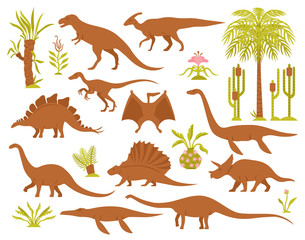 Dinosaurs And Plants Set