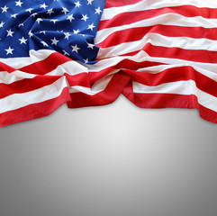 Obraz premium America flag on grey