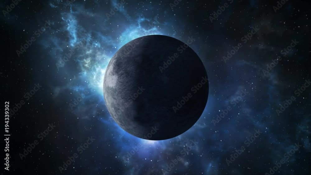 Wall mural far planet loopable rotation