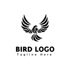 Abstract art eagle fly logo