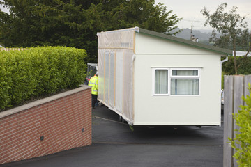 Transporting and siting of mobile Park Home