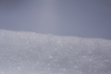 Fototapeta na wymiar Snowy snowdrift in February. Snowflakes on the ground.