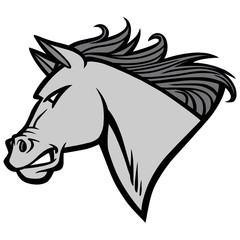 Mustang Mascot Illustration - A vector cartoon illustration of a Mustang Mascot.
