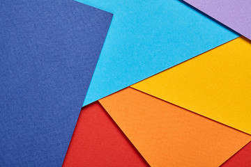 Color paper set. Top view. 