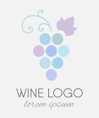 Grapes logo design element.