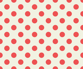 seamless red  white dot pattern