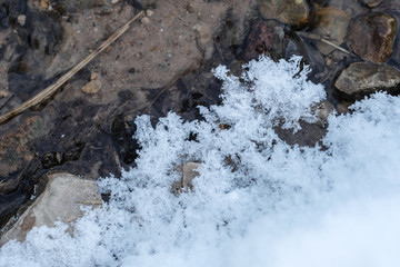 Background with the image of snow