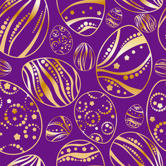 easter eggs seamless pattern