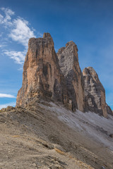 Fototapeta premium italien dolomites, south tyrol and italien alps, beautiful mountain scenery in autumn weather 
