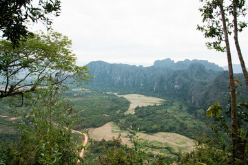 Fototapeta na wymiar View of Phone Ngeun, Laos