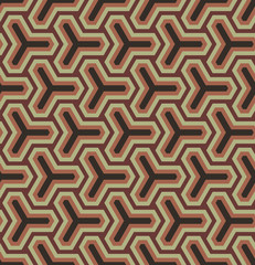 Geometric ornament based on a hexagonal grid