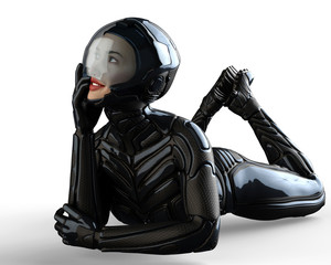 astronaut woman posing © DM7