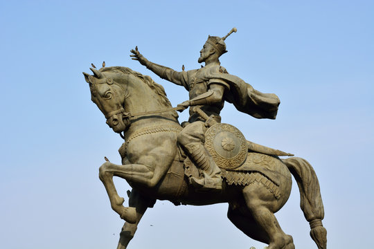Statue of Amir Timur (Tamerlane, 1336-1405). He was the founder of the Timurid Empire in Central Asia and became the first ruler in the Timurid dynasty. Tashkent, Uzbekistan