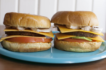 Mushroom Avacado Cheeseburgers